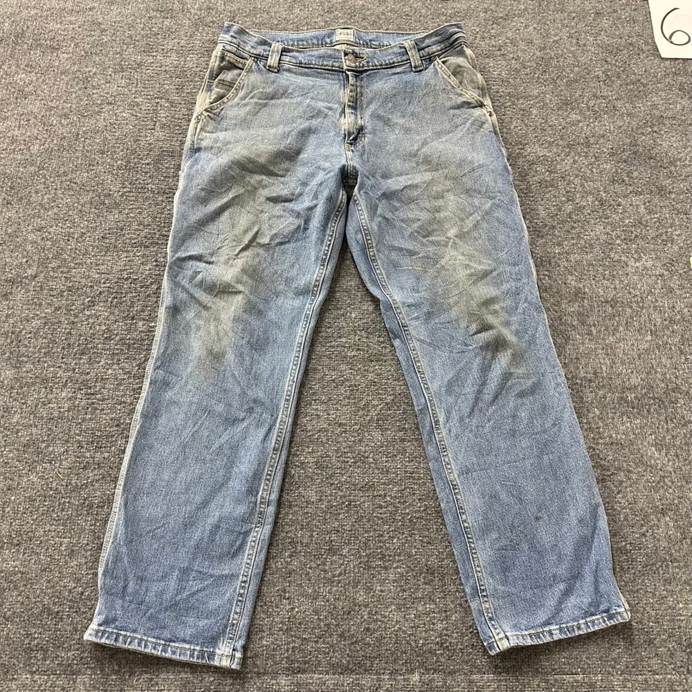 Lee Carpenter Jeans Mens Size 34x30 Blue Relaxed Fit Utility Workwear Pants